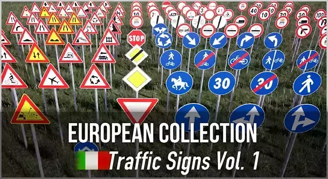 Italian Traffic Signs - more than 170 Signs