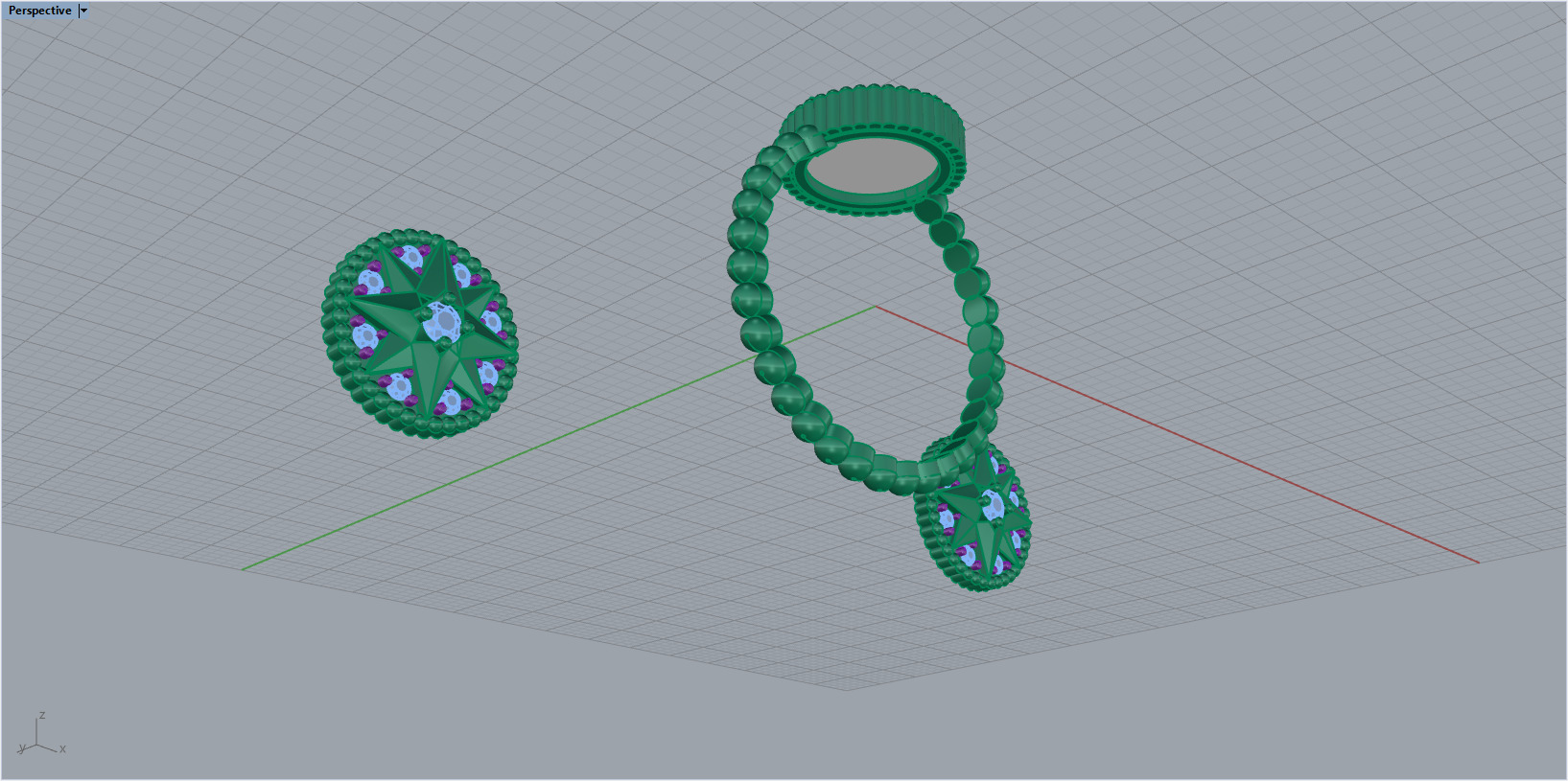 Ring and Earrings set 10777 3D print model_10