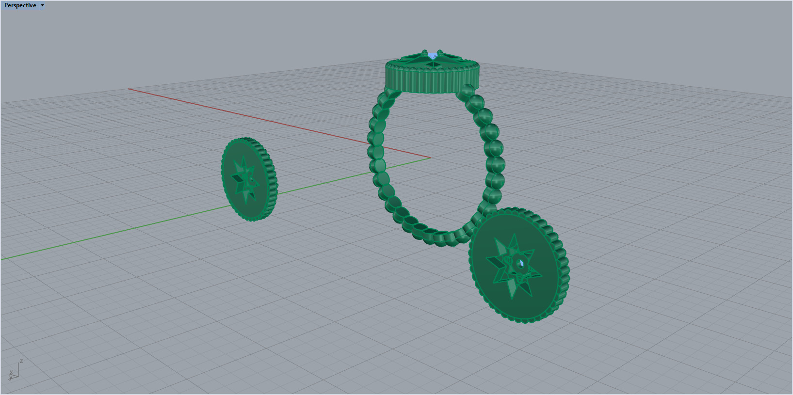 Ring and Earrings set 10777 3D print model_11