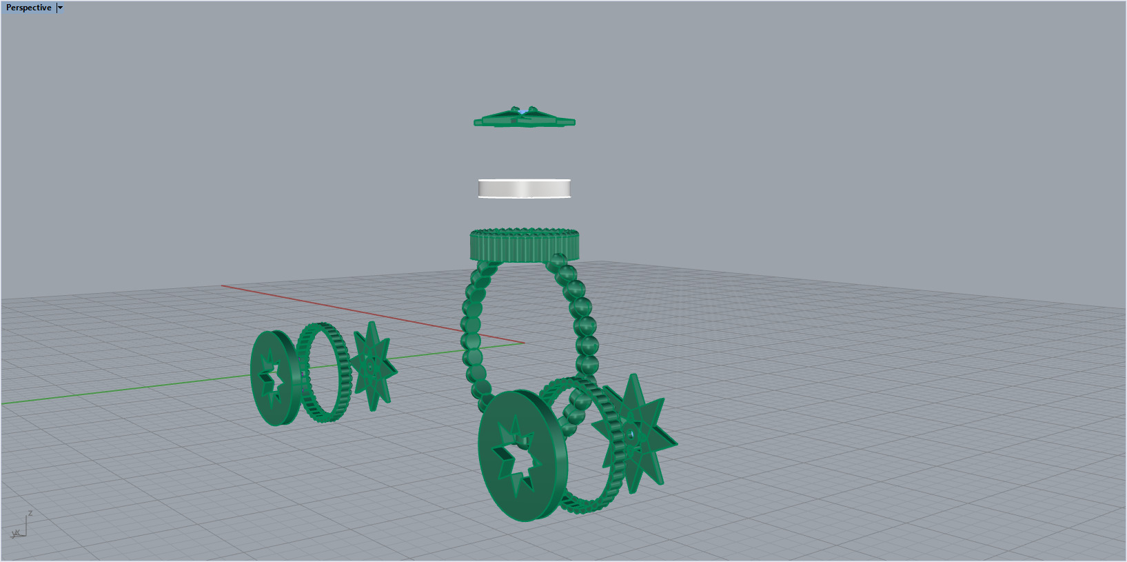 Ring and Earrings set 10777 3D print model_13