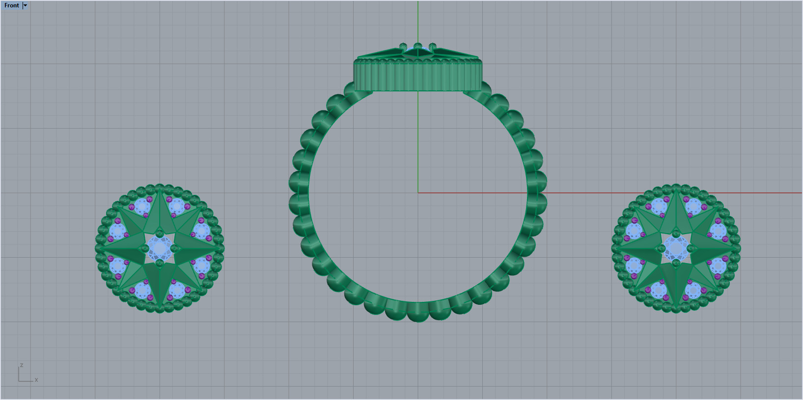 Ring and Earrings set 10777 3D print model_7