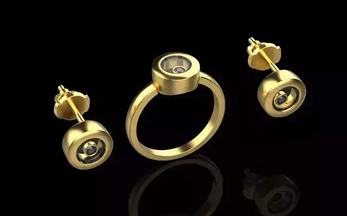 Ring and Earrings set 60036