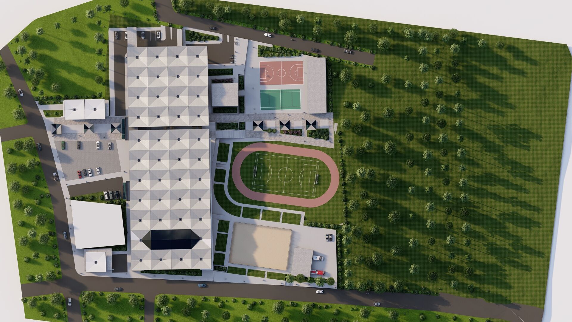 Stadium and sports complex-entertainment complex 3D model_16