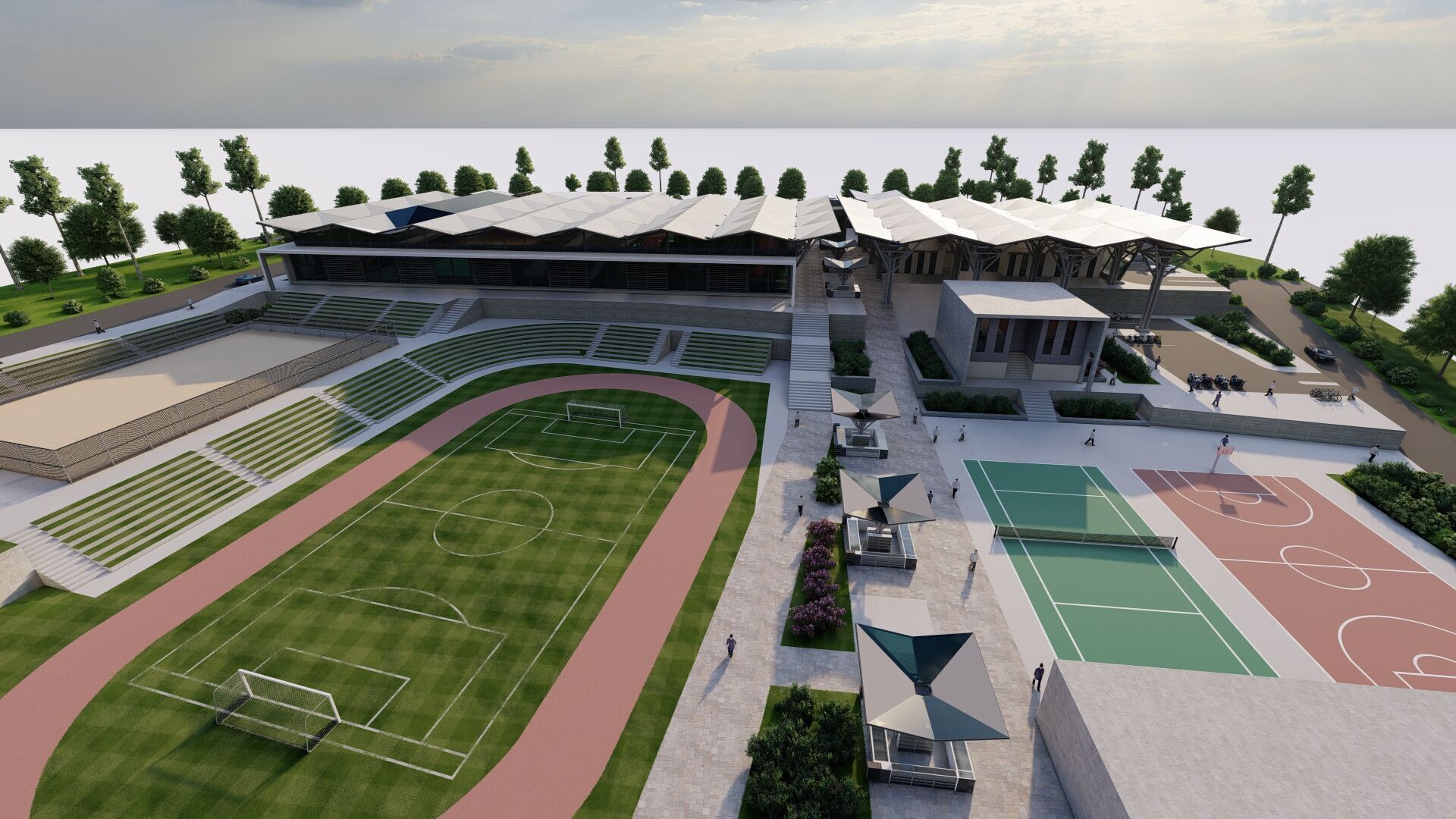 Stadium and sports complex-entertainment complex 3D model_25