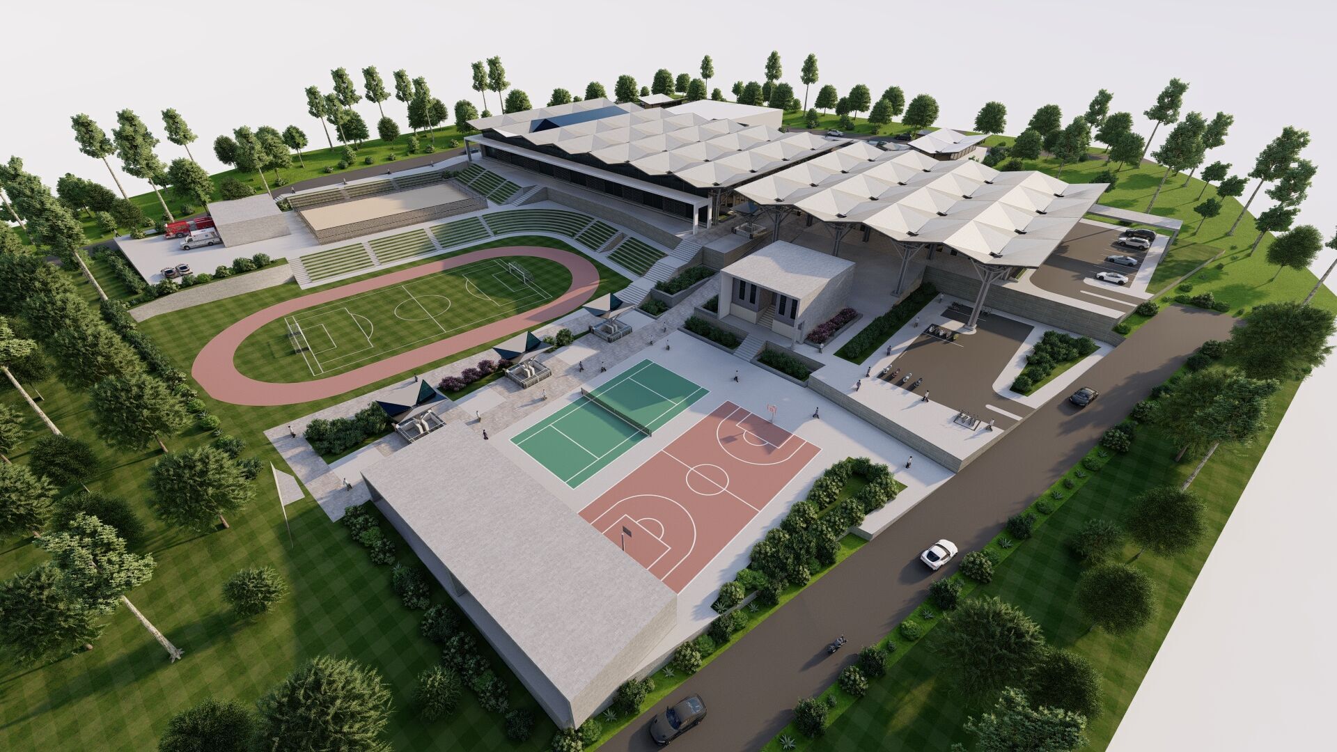 Stadium and sports complex-entertainment complex 3D model_5