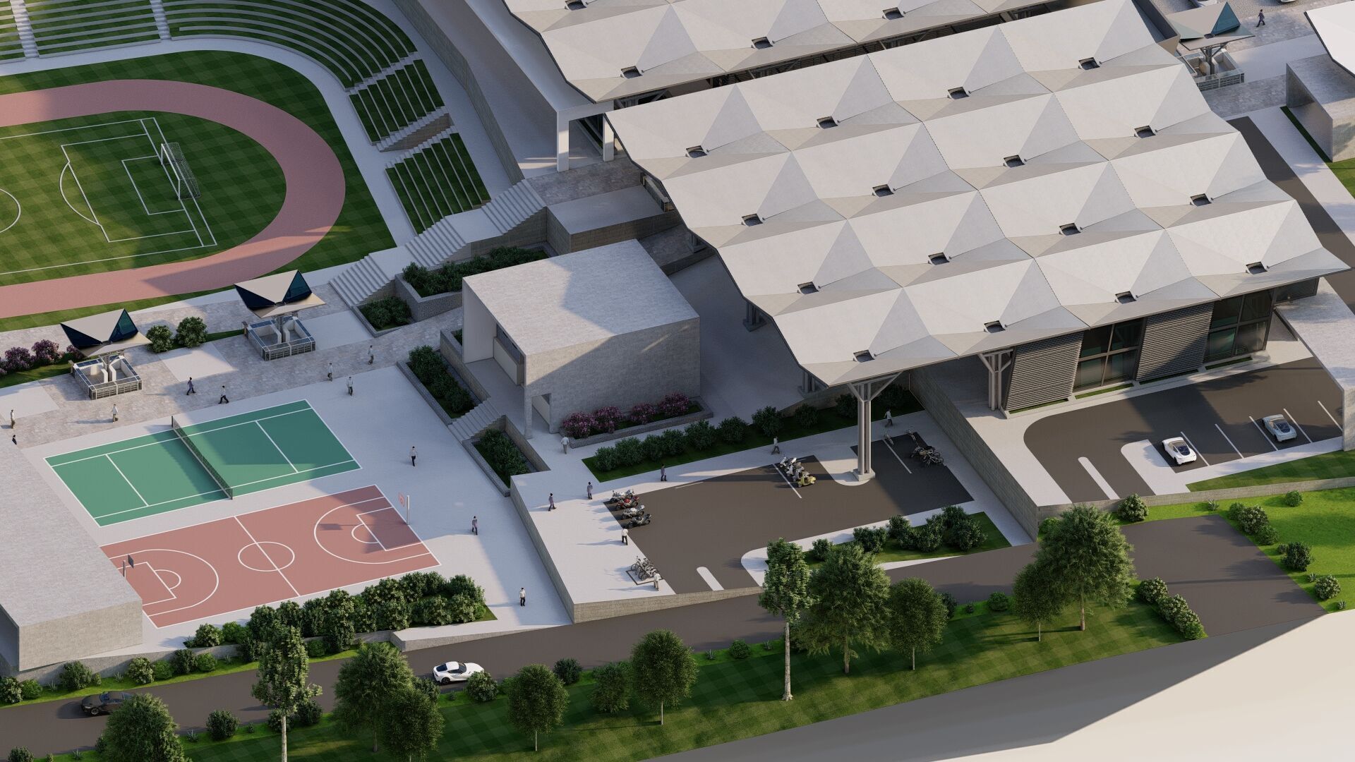 Stadium and sports complex-entertainment complex 3D model_26