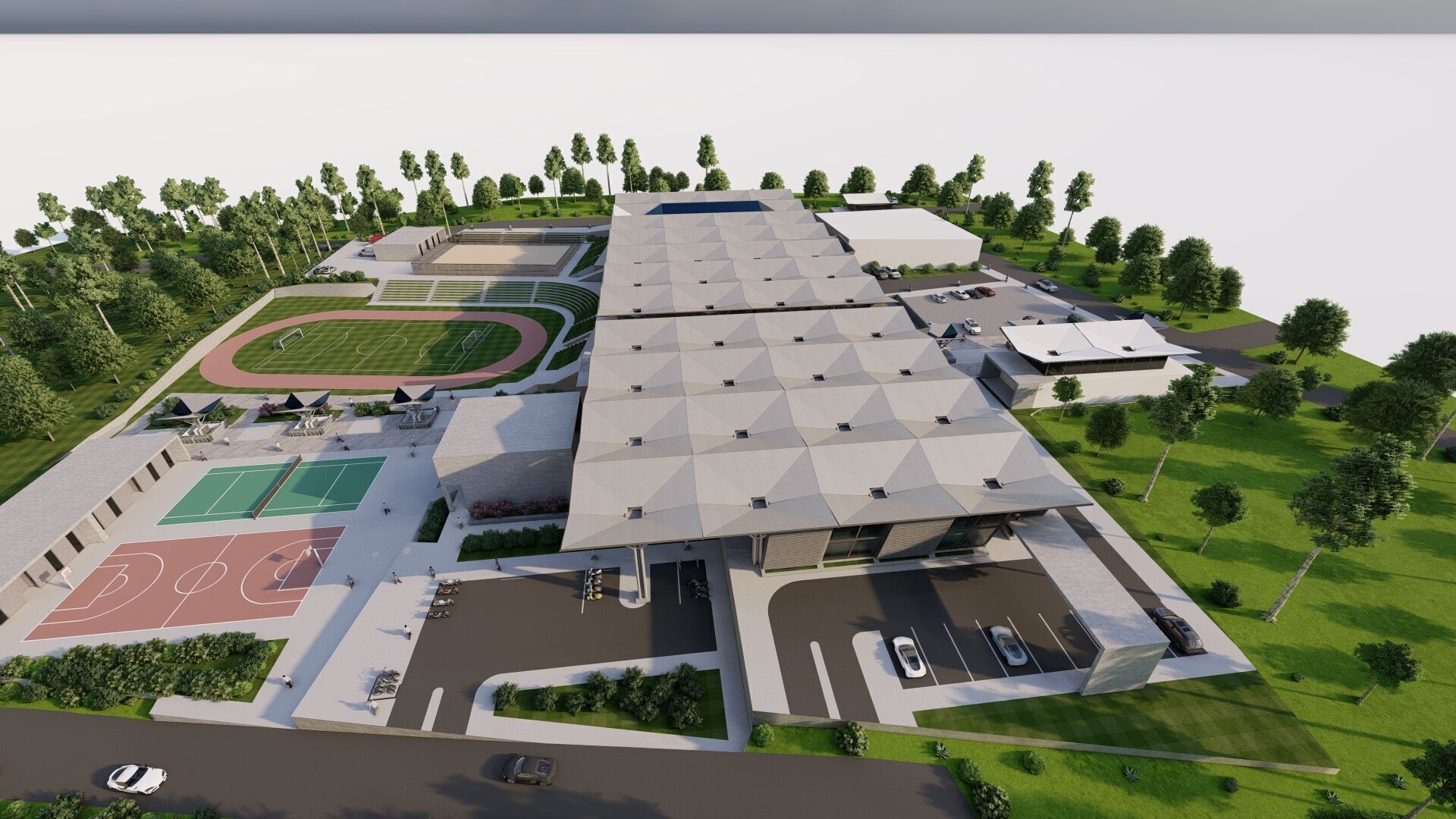 Stadium and sports complex-entertainment complex 3D model_10