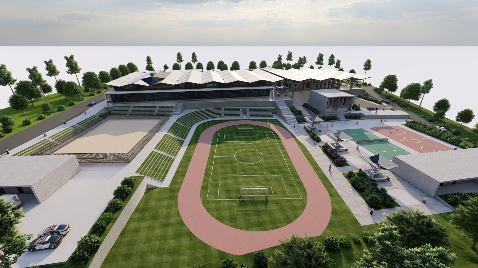 Stadium and sports complex-entertainment complex 3D model_3