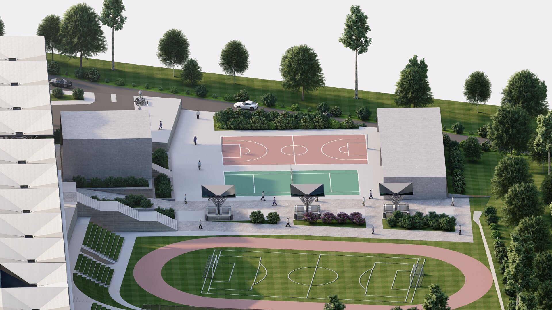 Stadium and sports complex-entertainment complex 3D model_23