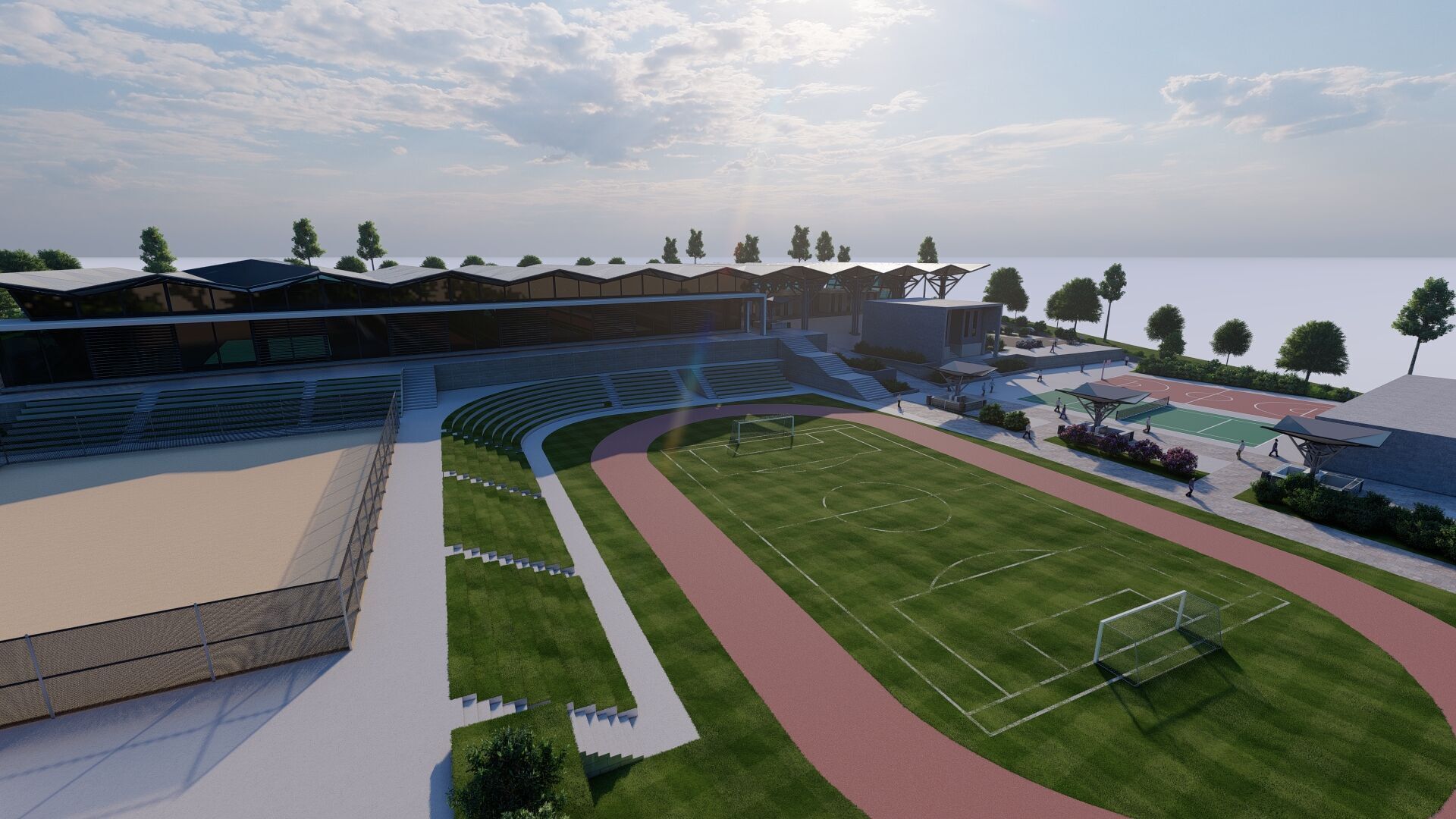 Stadium and sports complex-entertainment complex 3D model_28