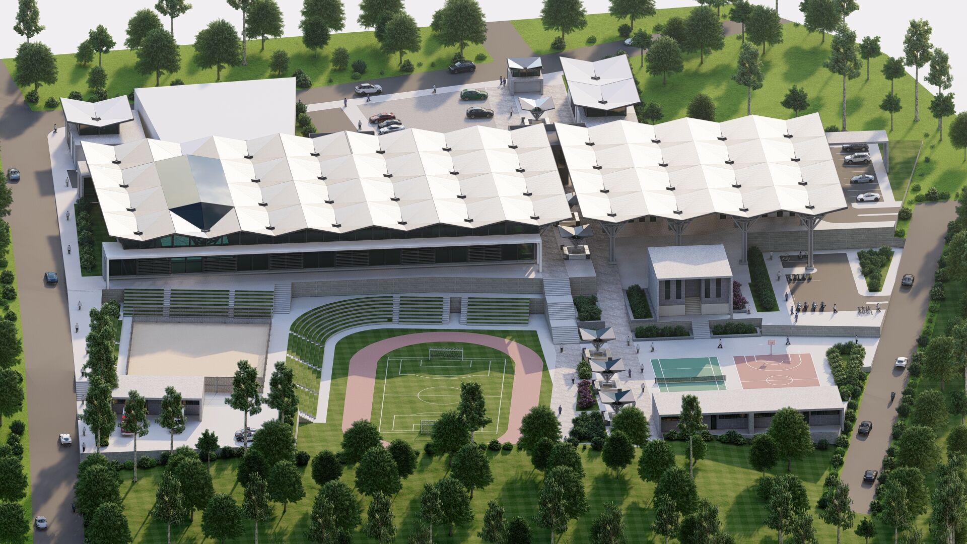 Stadium and sports complex-entertainment complex 3D model_11