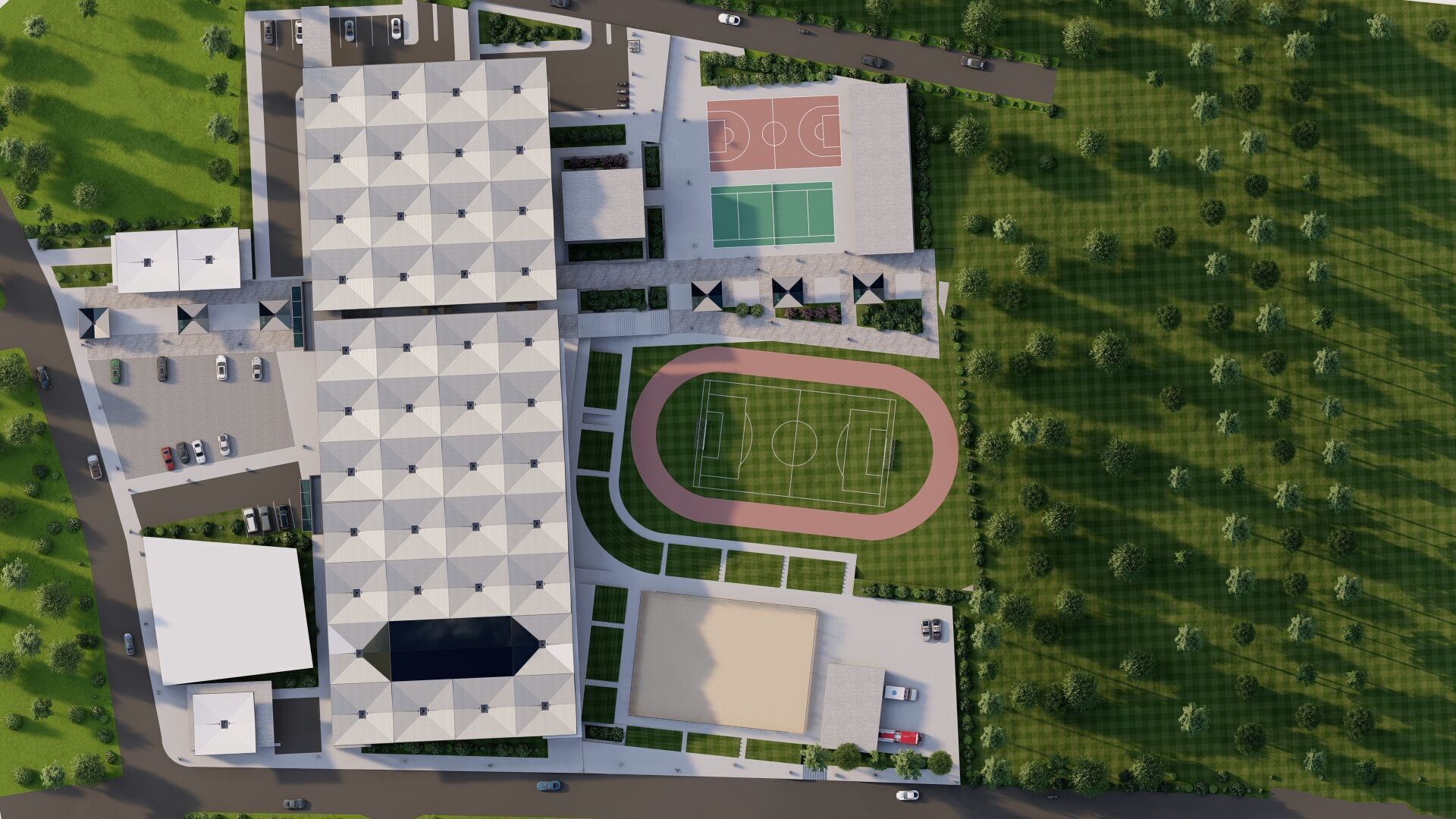 Stadium and sports complex-entertainment complex 3D model_29