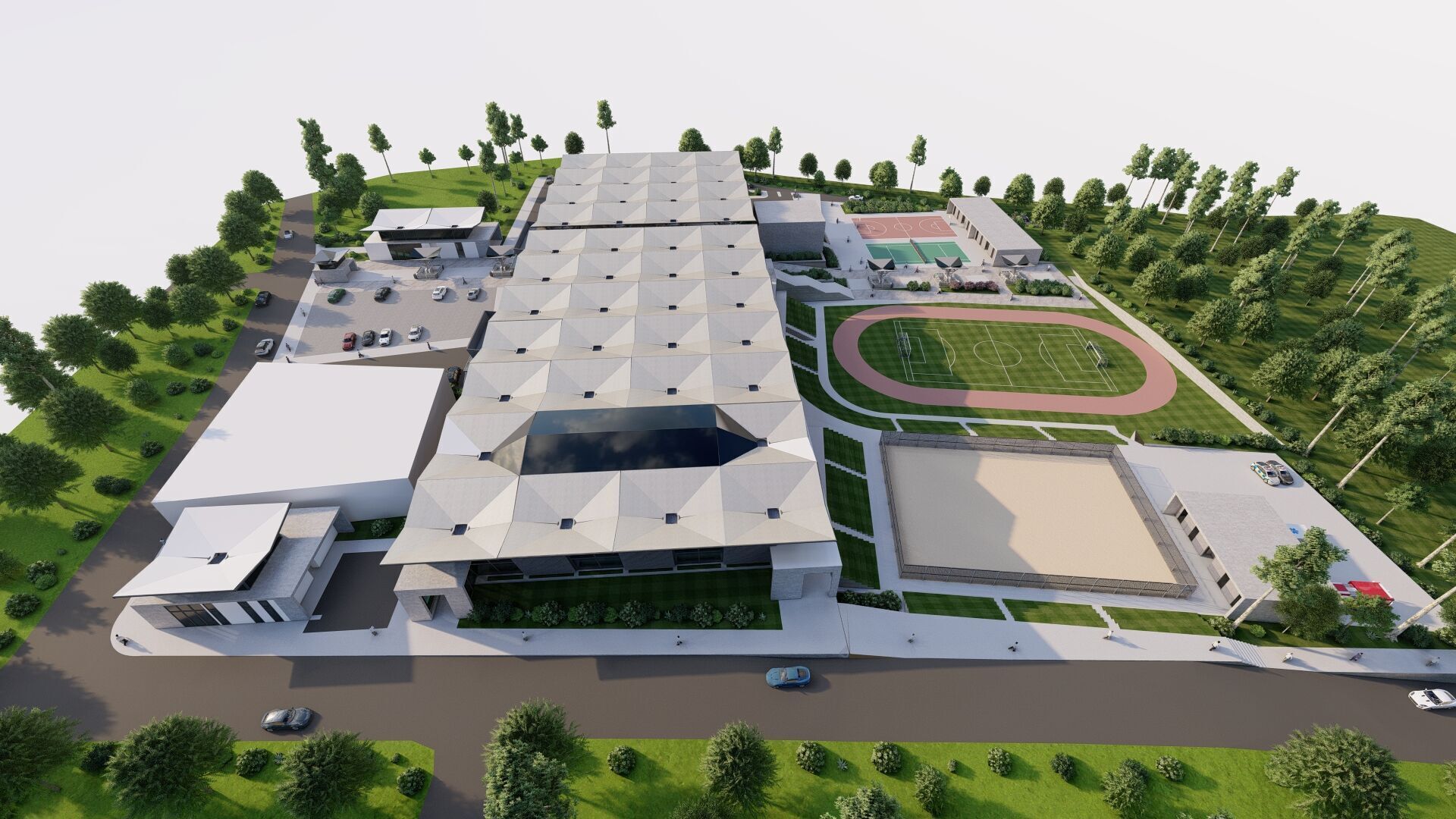 Stadium and sports complex-entertainment complex 3D model_4
