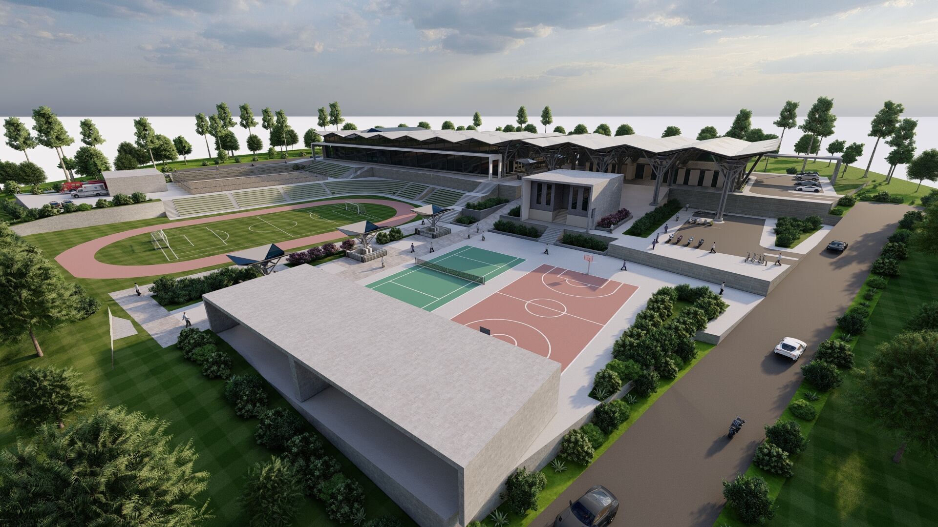 Stadium and sports complex-entertainment complex 3D model_20
