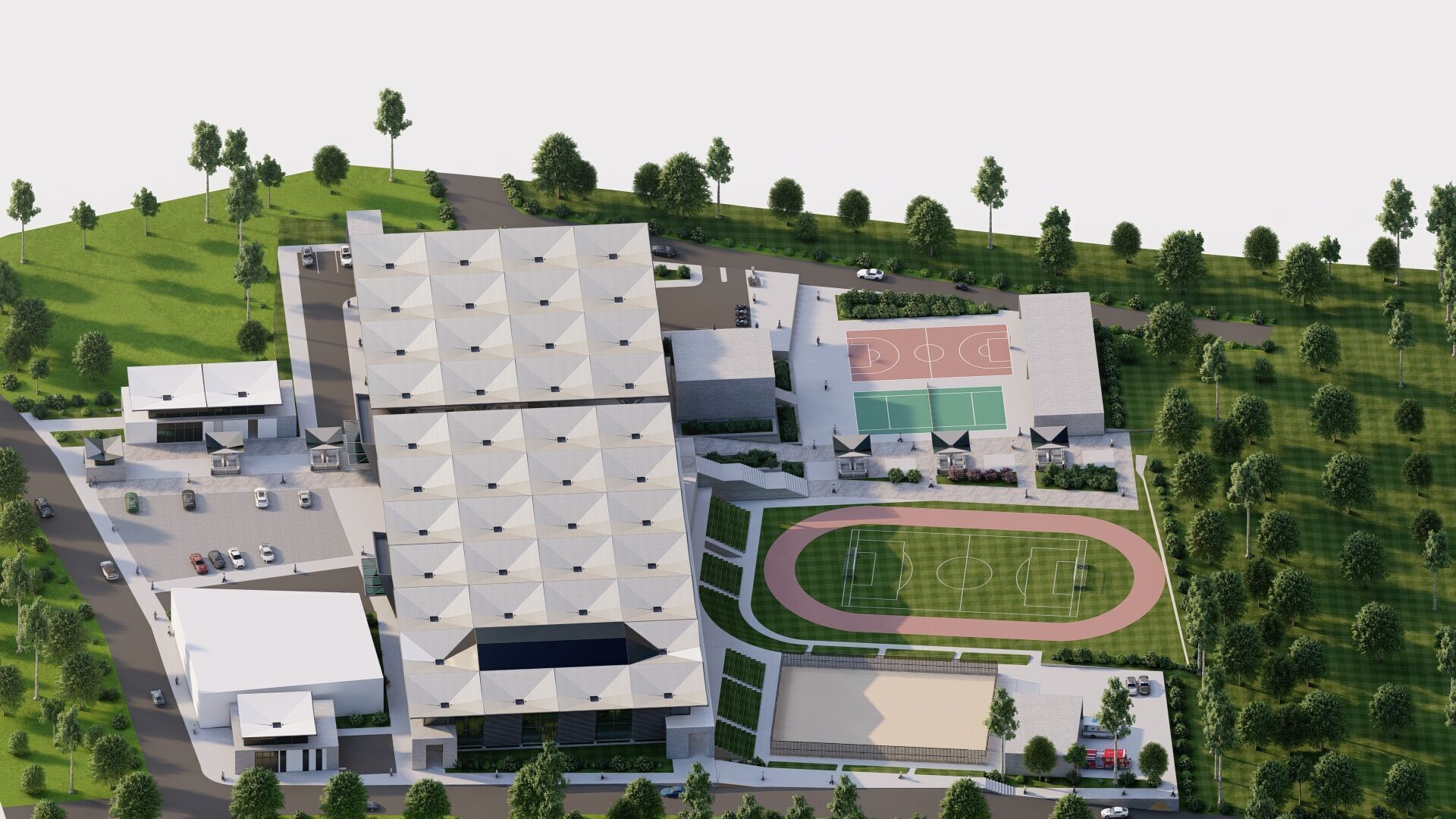 Stadium and sports complex-entertainment complex 3D model_15