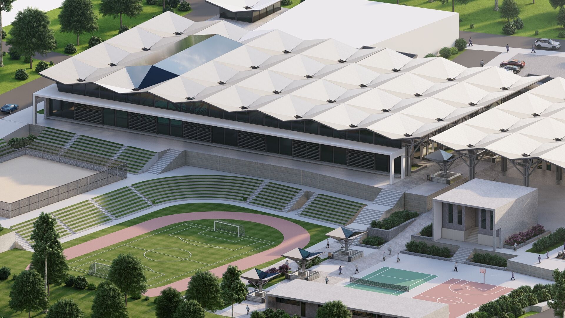Stadium and sports complex-entertainment complex 3D model_19