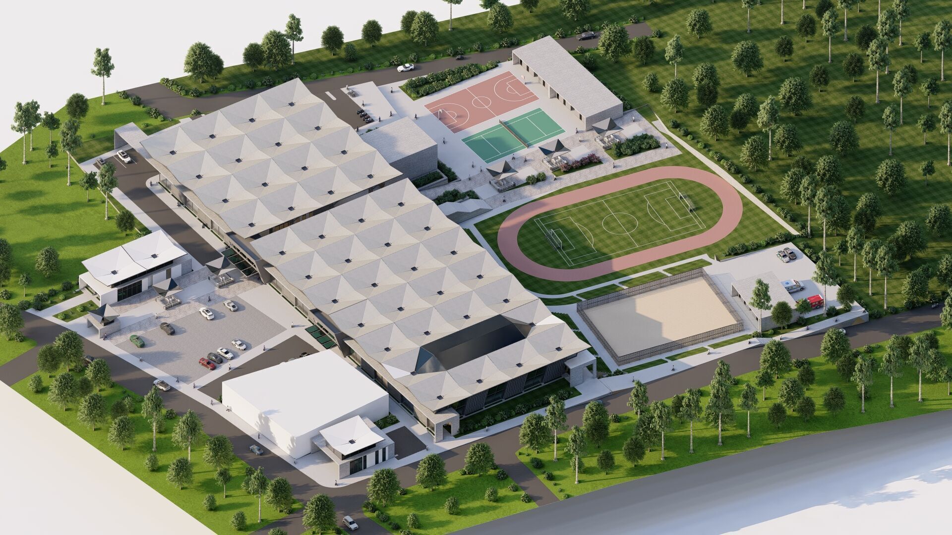 Stadium and sports complex-entertainment complex 3D model_14