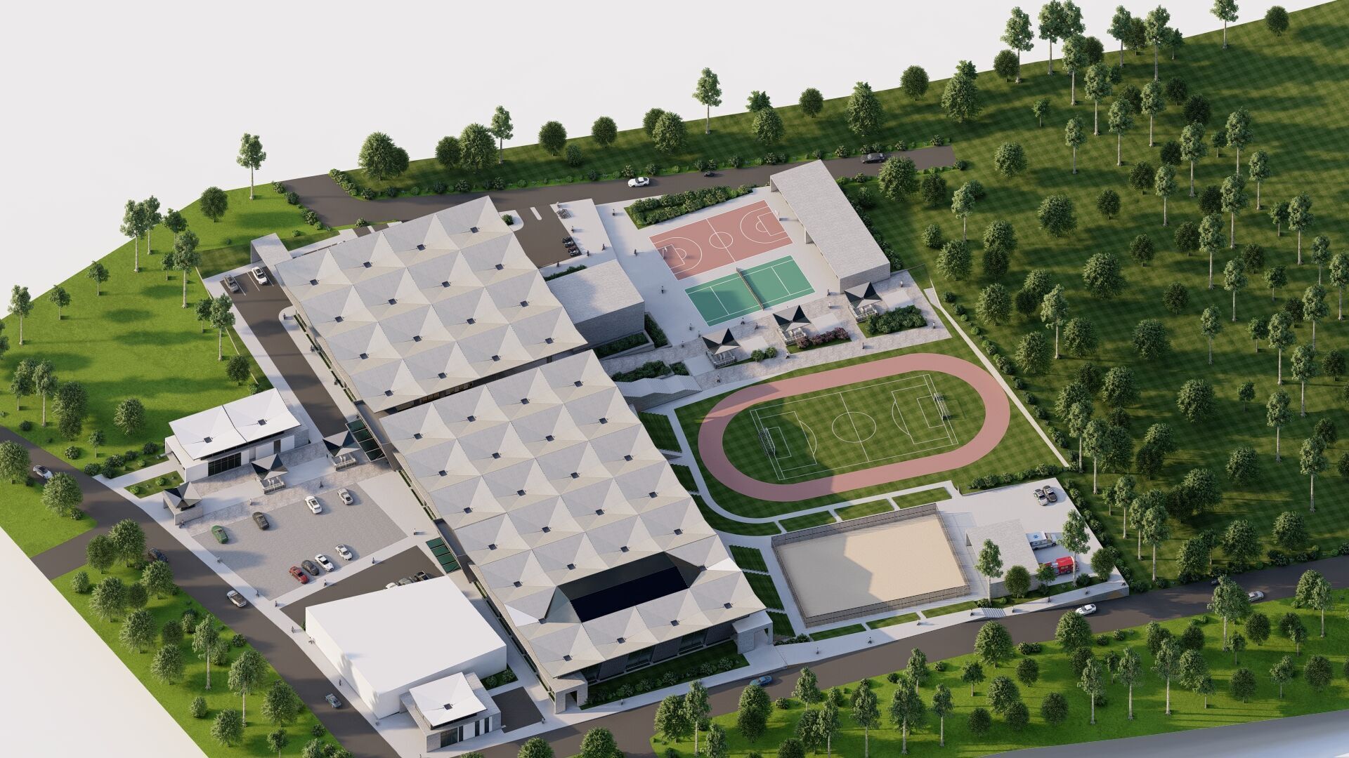 Stadium and sports complex-entertainment complex 3D model_27