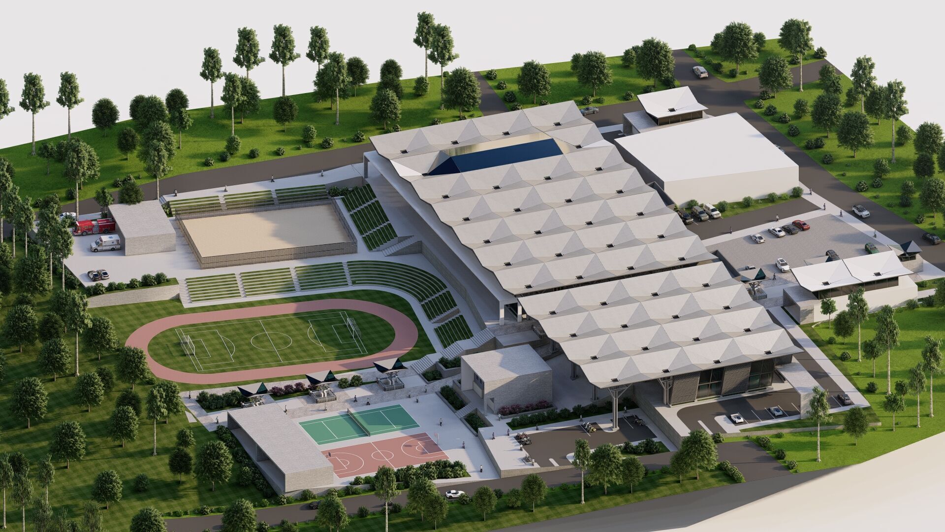 Stadium and sports complex-entertainment complex 3D model_17