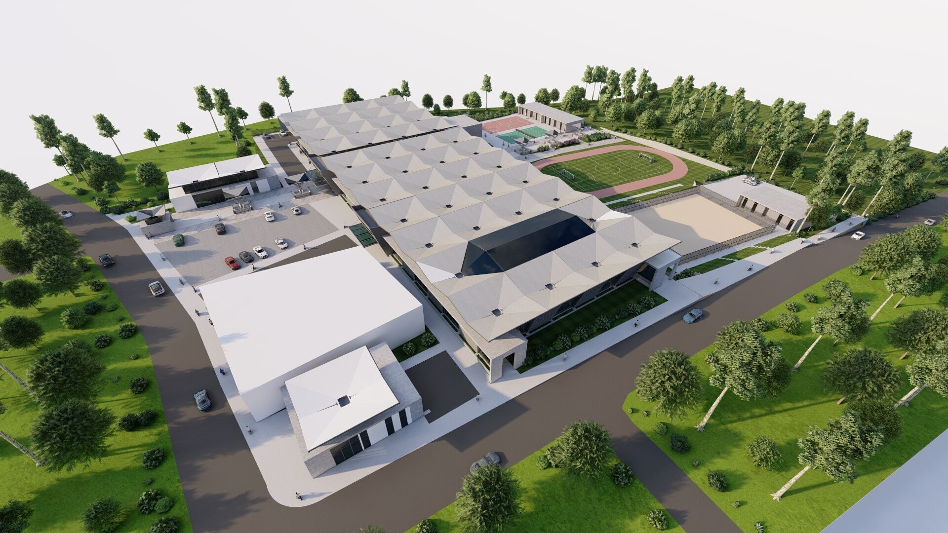 Stadium and sports complex-entertainment complex 3D model_8