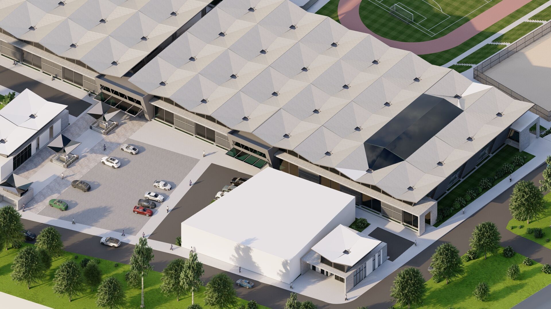 Stadium and sports complex-entertainment complex 3D model_22