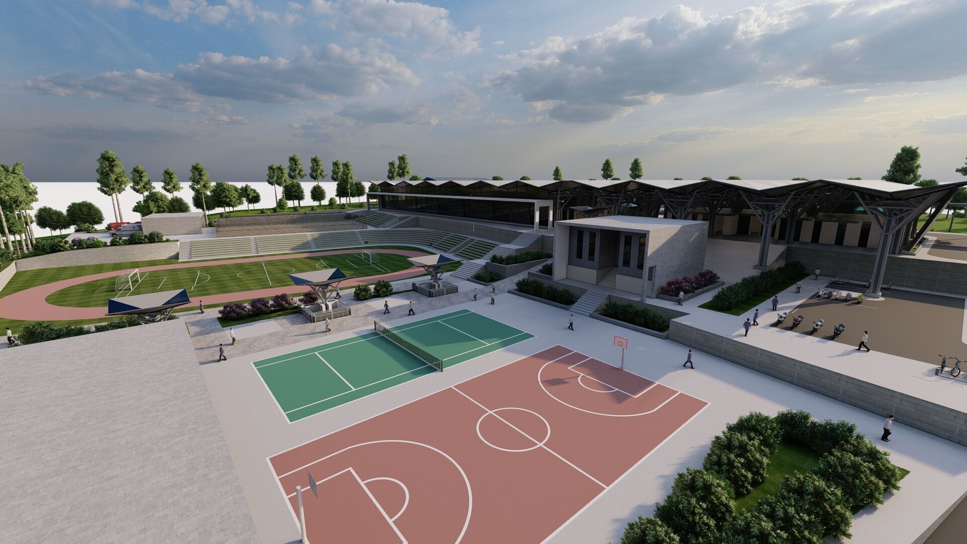 Stadium and sports complex-entertainment complex 3D model_21