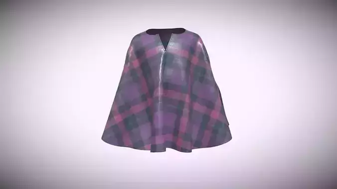 Kidswear-Blanket Pancho In Low Poly