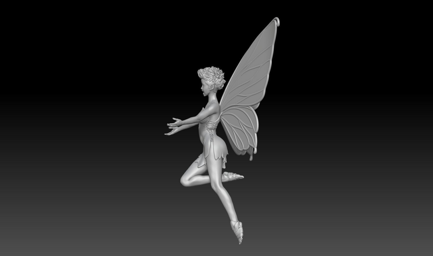 fairy girl 1 3D print model_1