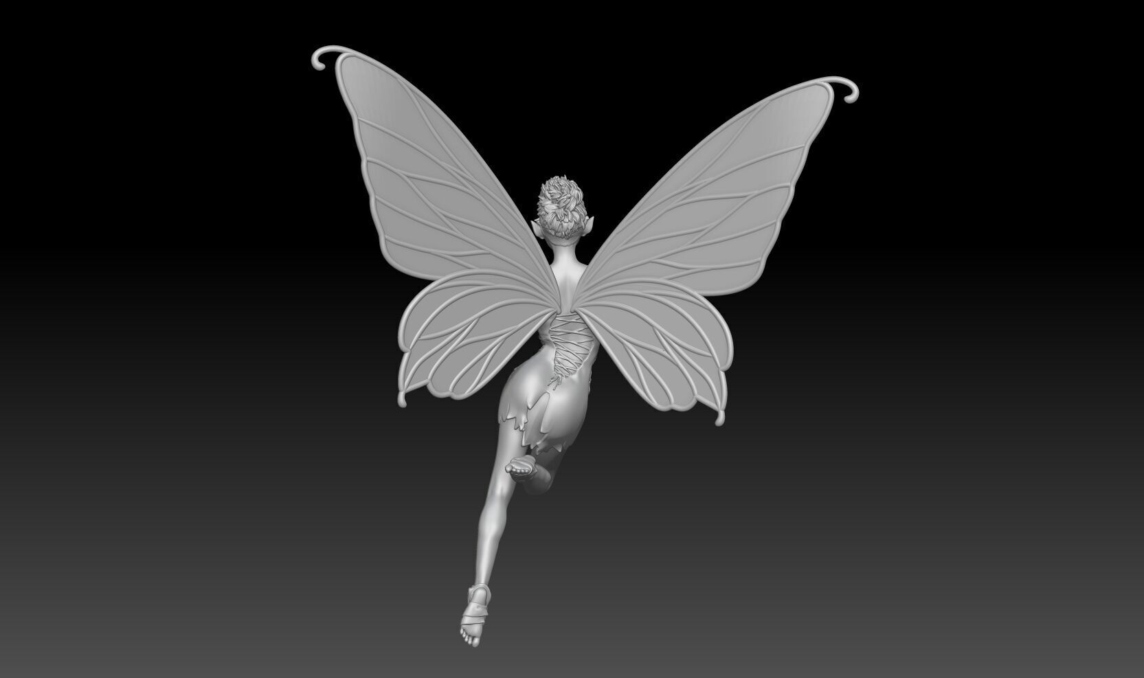 fairy girl 1 3D print model_2