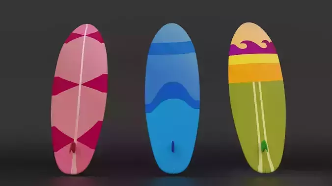 Surfboard Set 3D Model
