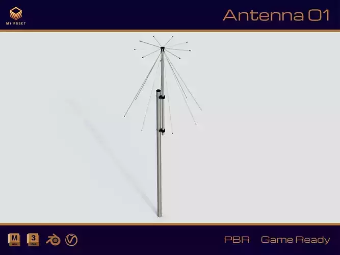 Antenna 01 Low-poly 3D model