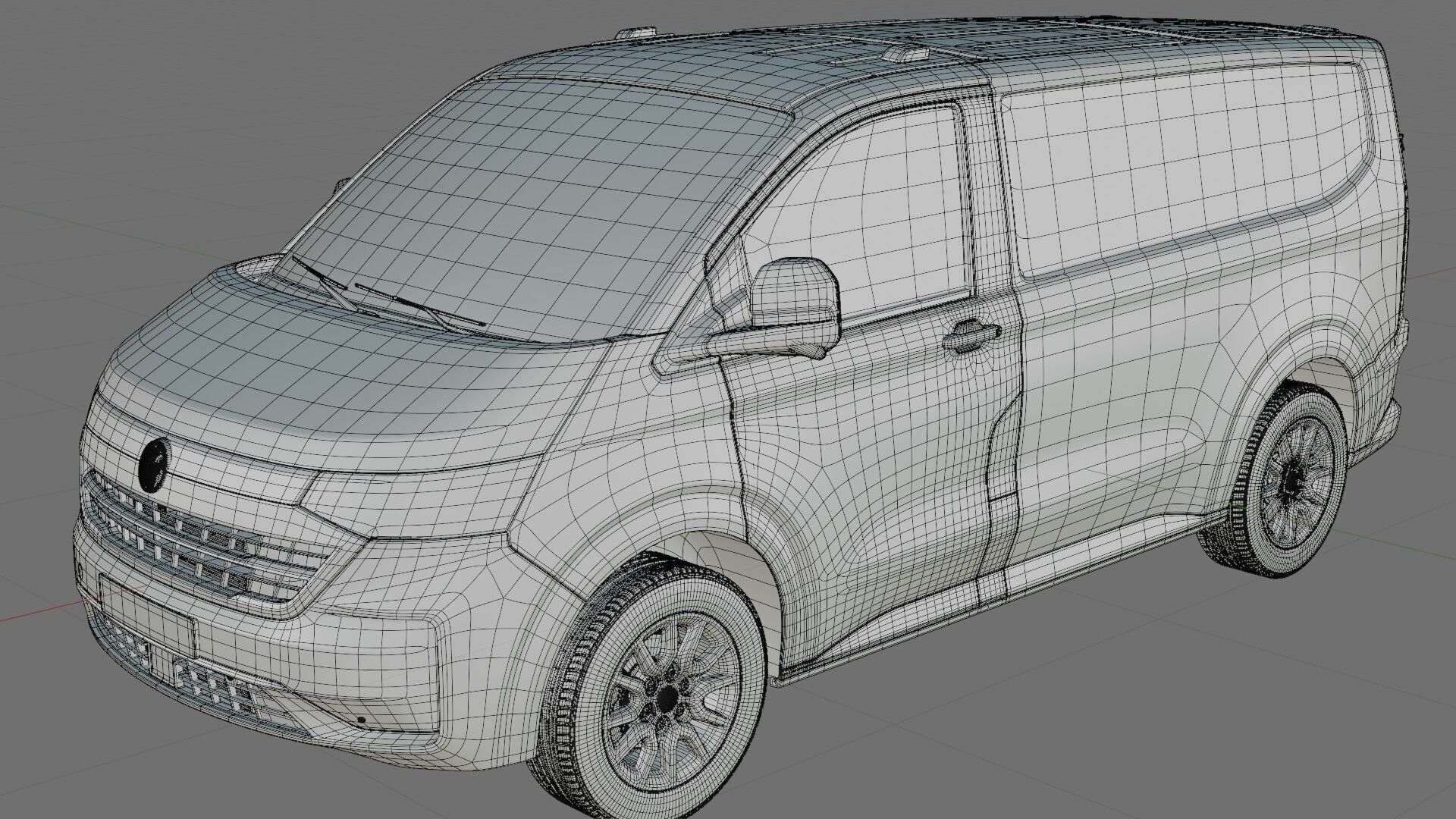 Volkswagen Transporter T7 Panel Van with interior 3D model_32