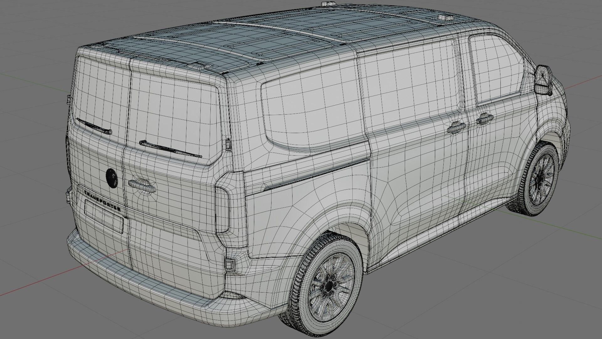 Volkswagen Transporter T7 Panel Van with interior 3D model_33