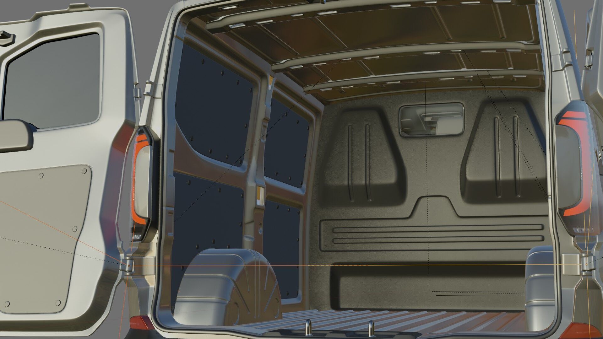 Volkswagen Transporter T7 Panel Van with interior 3D model_29