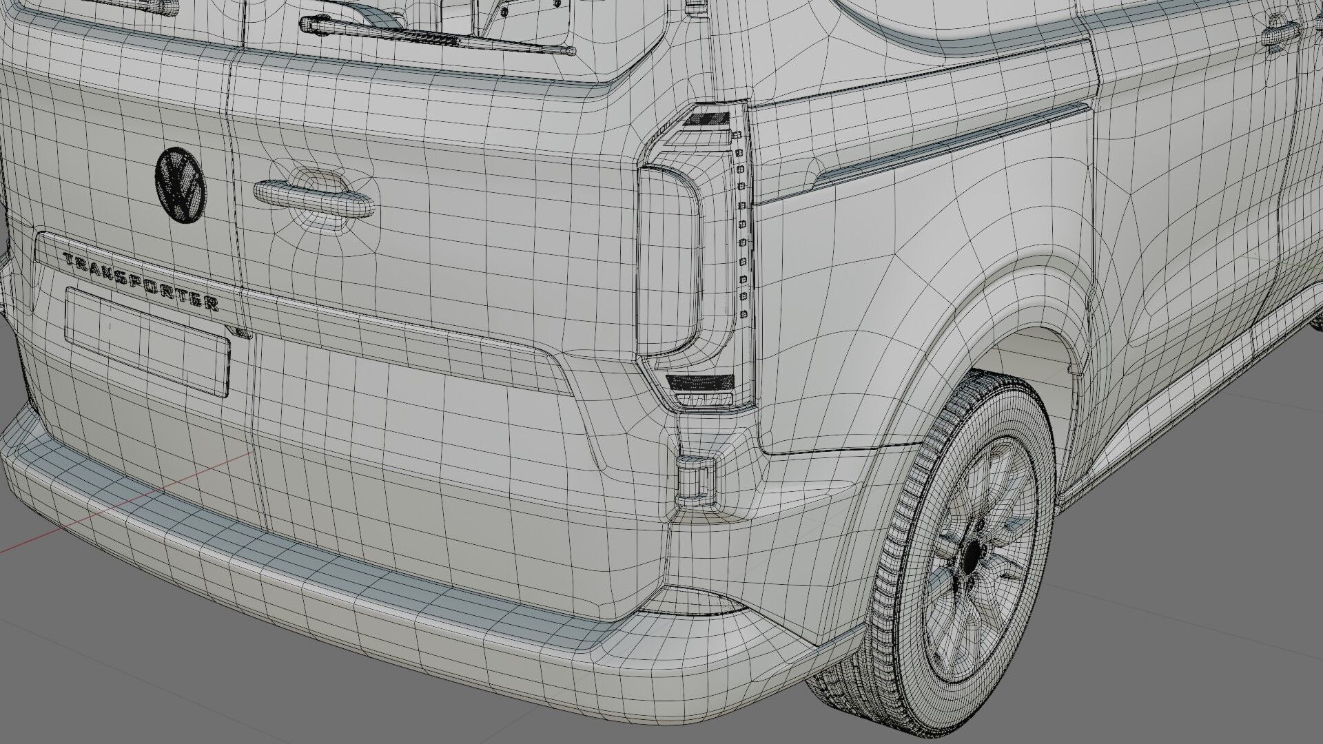 Volkswagen Transporter T7 Panel Van with interior 3D model_35