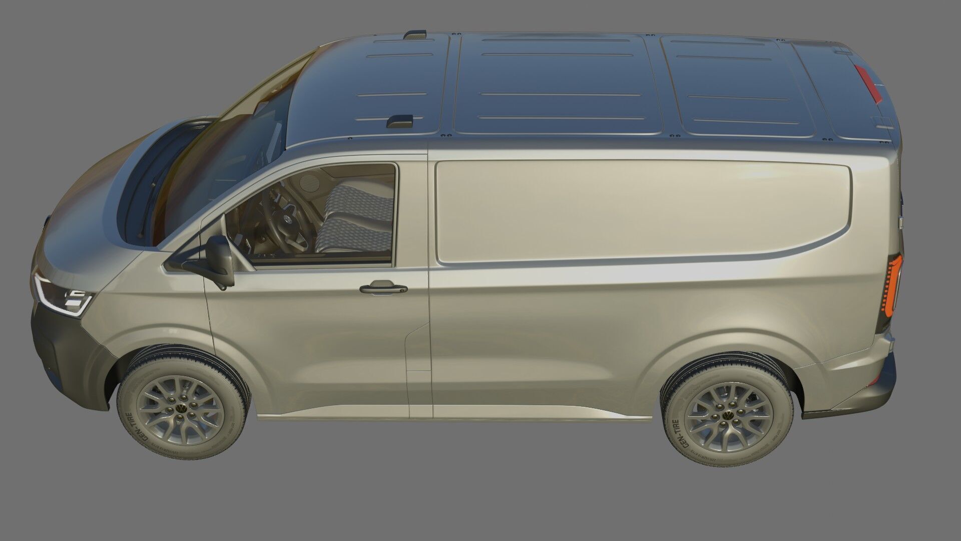 Volkswagen Transporter T7 Panel Van with interior 3D model_21