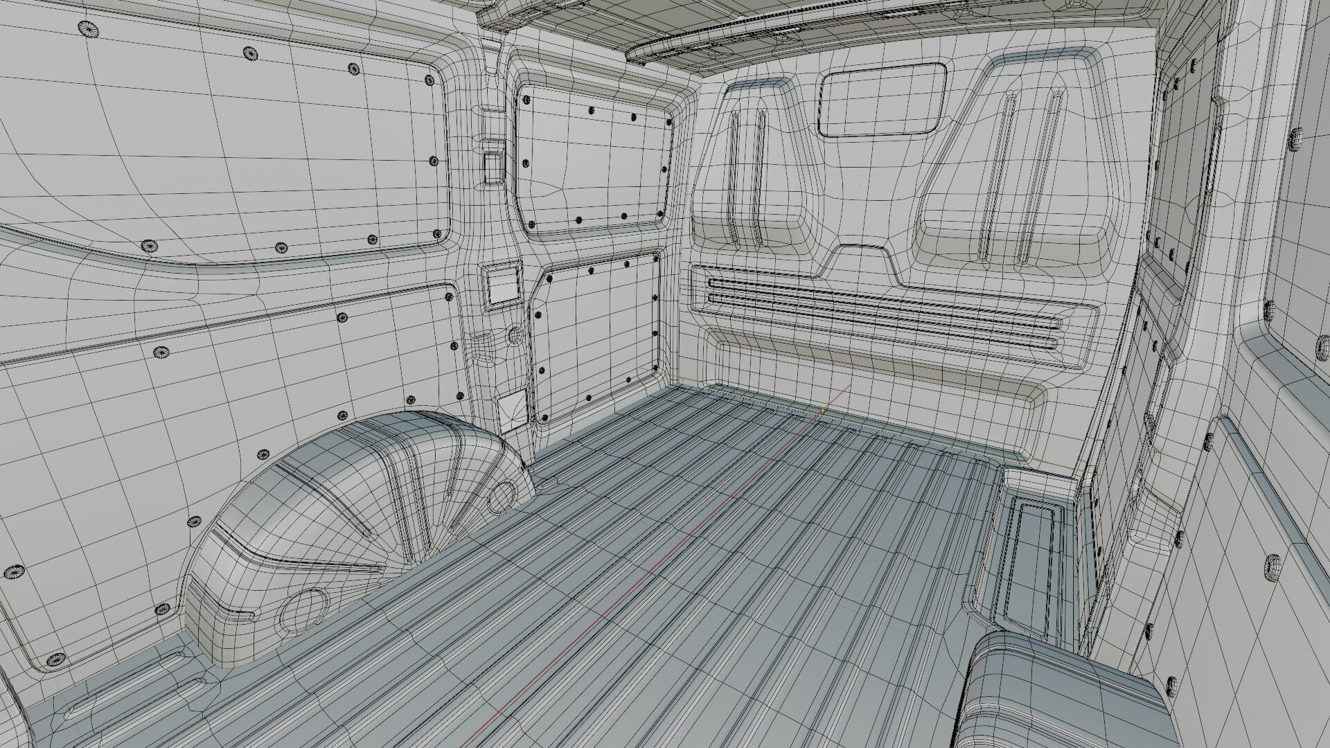 Volkswagen Transporter T7 Panel Van with interior 3D model_39