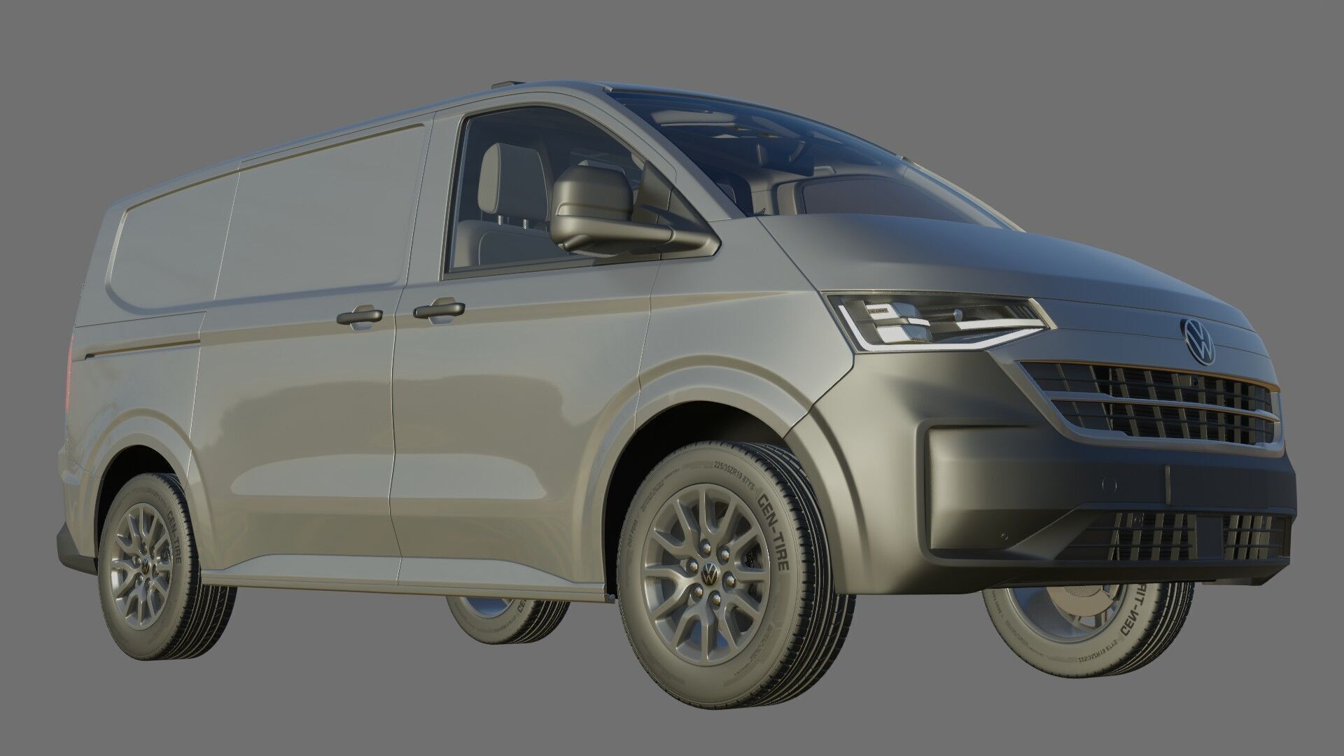 Volkswagen Transporter T7 Panel Van with interior 3D model_24