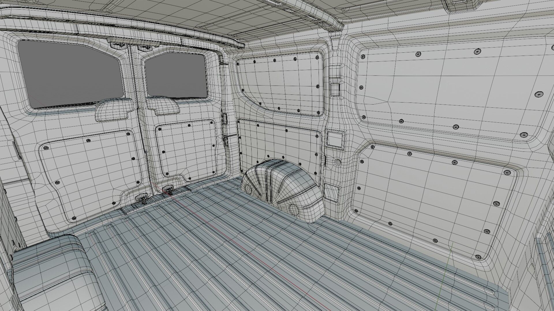 Volkswagen Transporter T7 Panel Van with interior 3D model_38