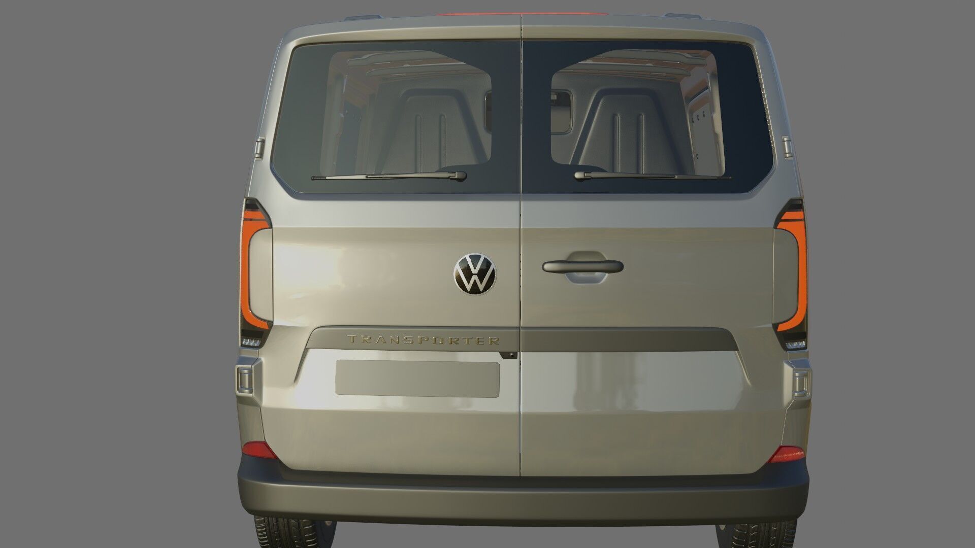 Volkswagen Transporter T7 Panel Van with interior 3D model_23