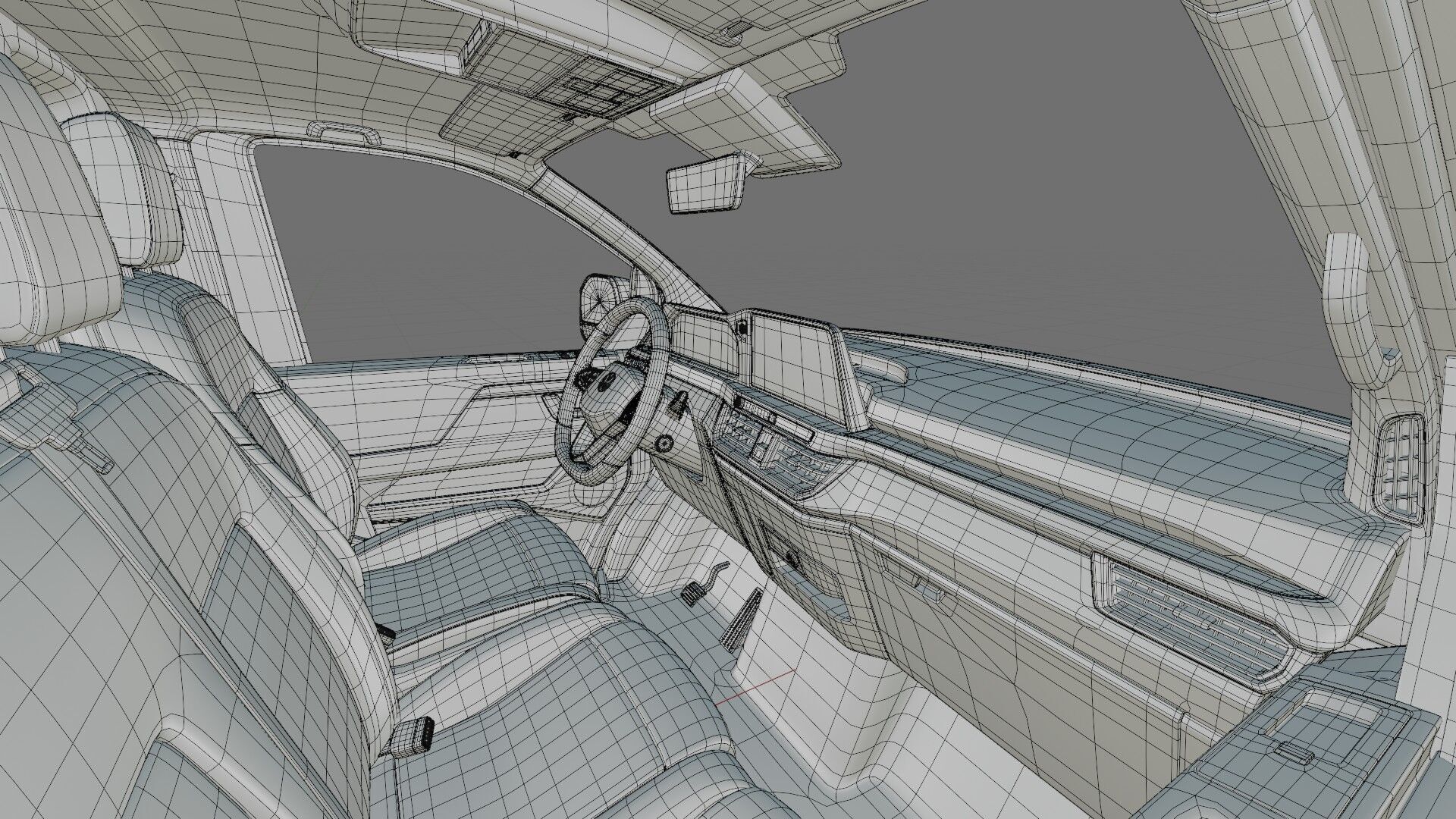 Volkswagen Transporter T7 Panel Van with interior 3D model_36