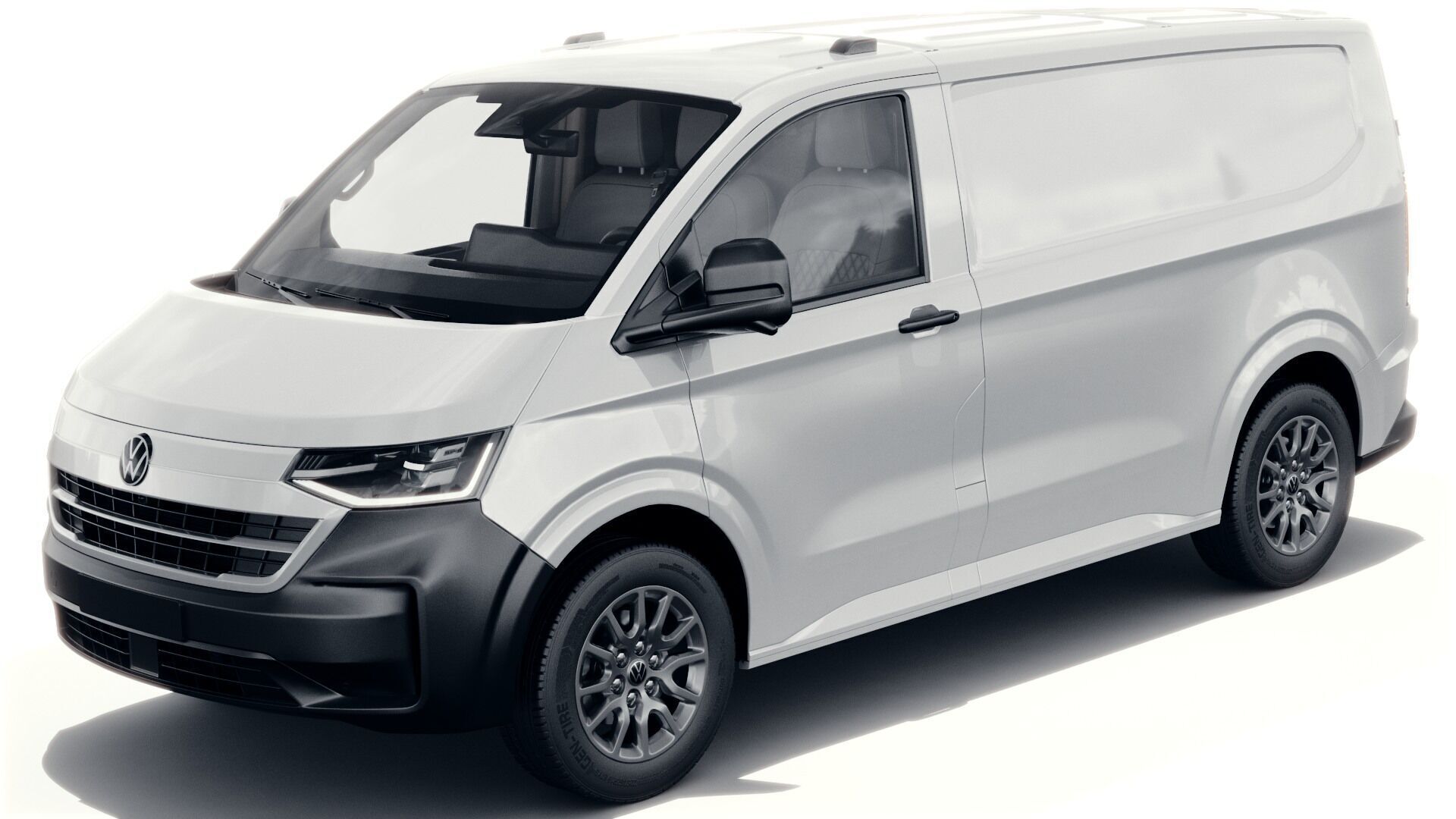 Volkswagen Transporter T7 Panel Van with interior 3D model_1