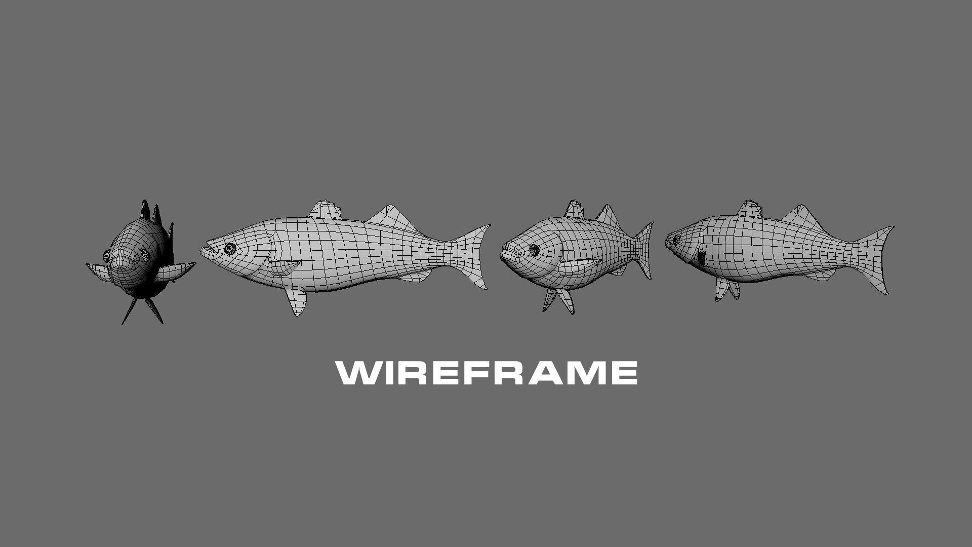 Low-Poly Striped Bass Animated  Free low-poly 3D model_11