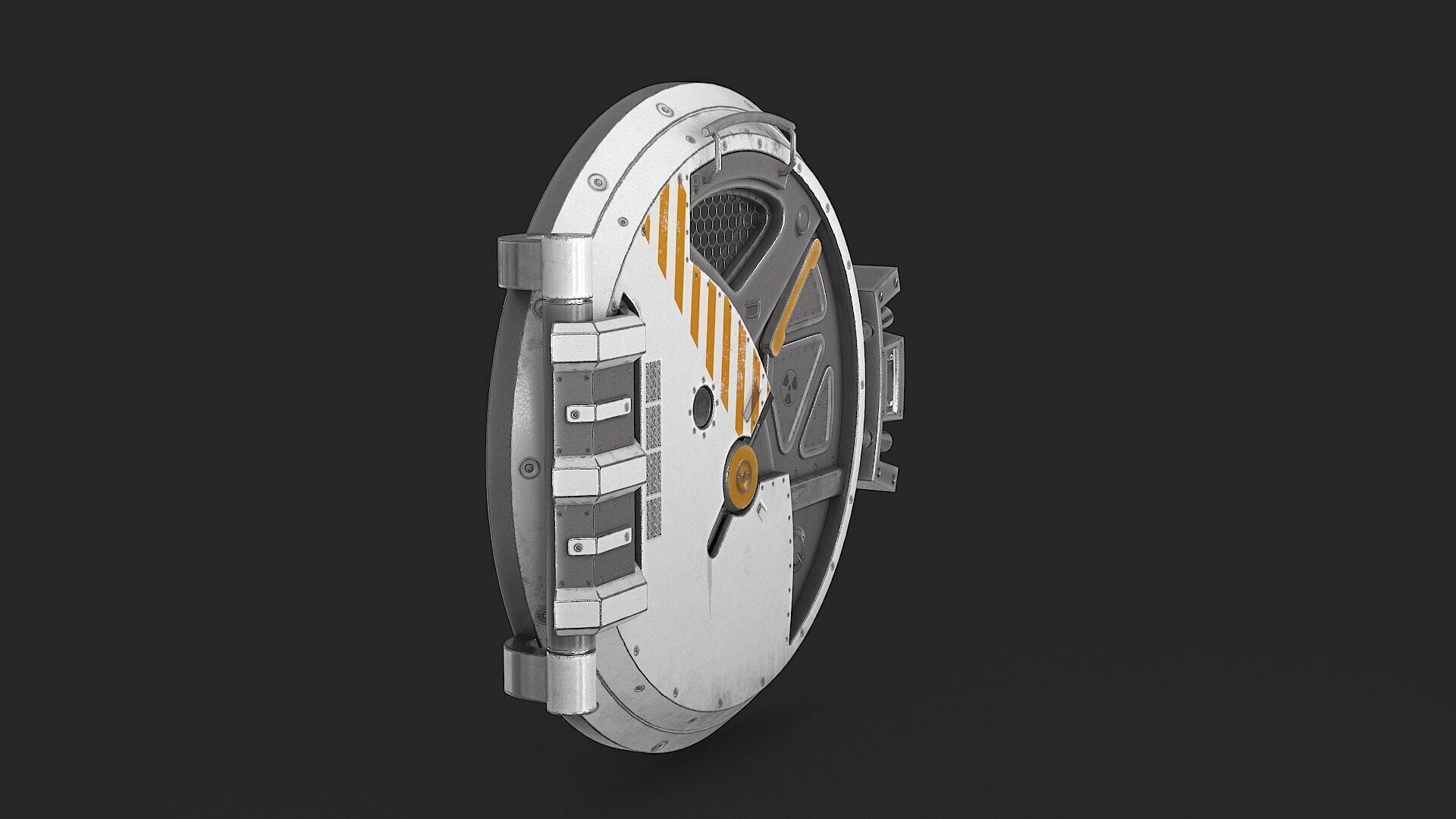 SciFi Bunker Door v5 Low-poly 3D model_14