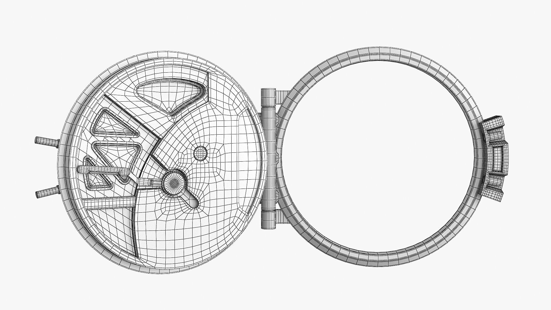 SciFi Bunker Door v5 Low-poly 3D model_23
