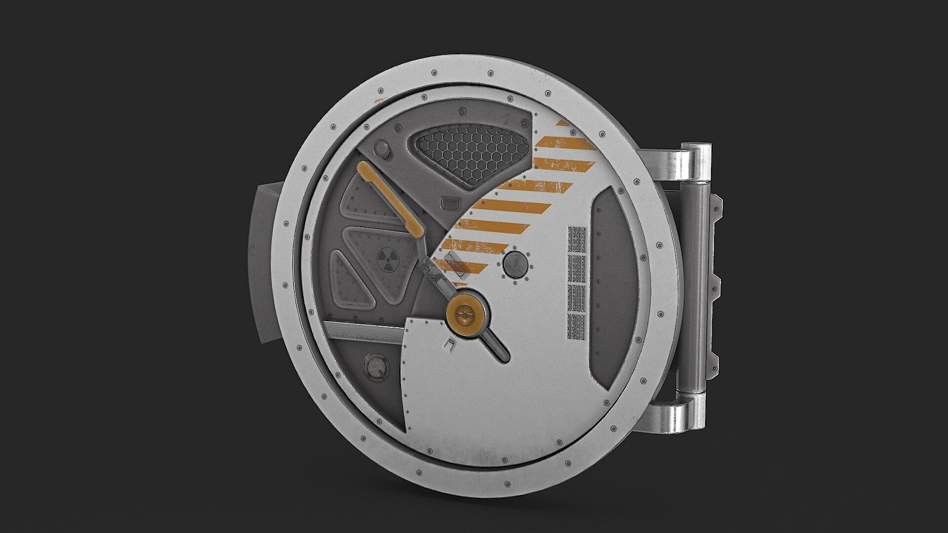 SciFi Bunker Door v5 Low-poly 3D model_17