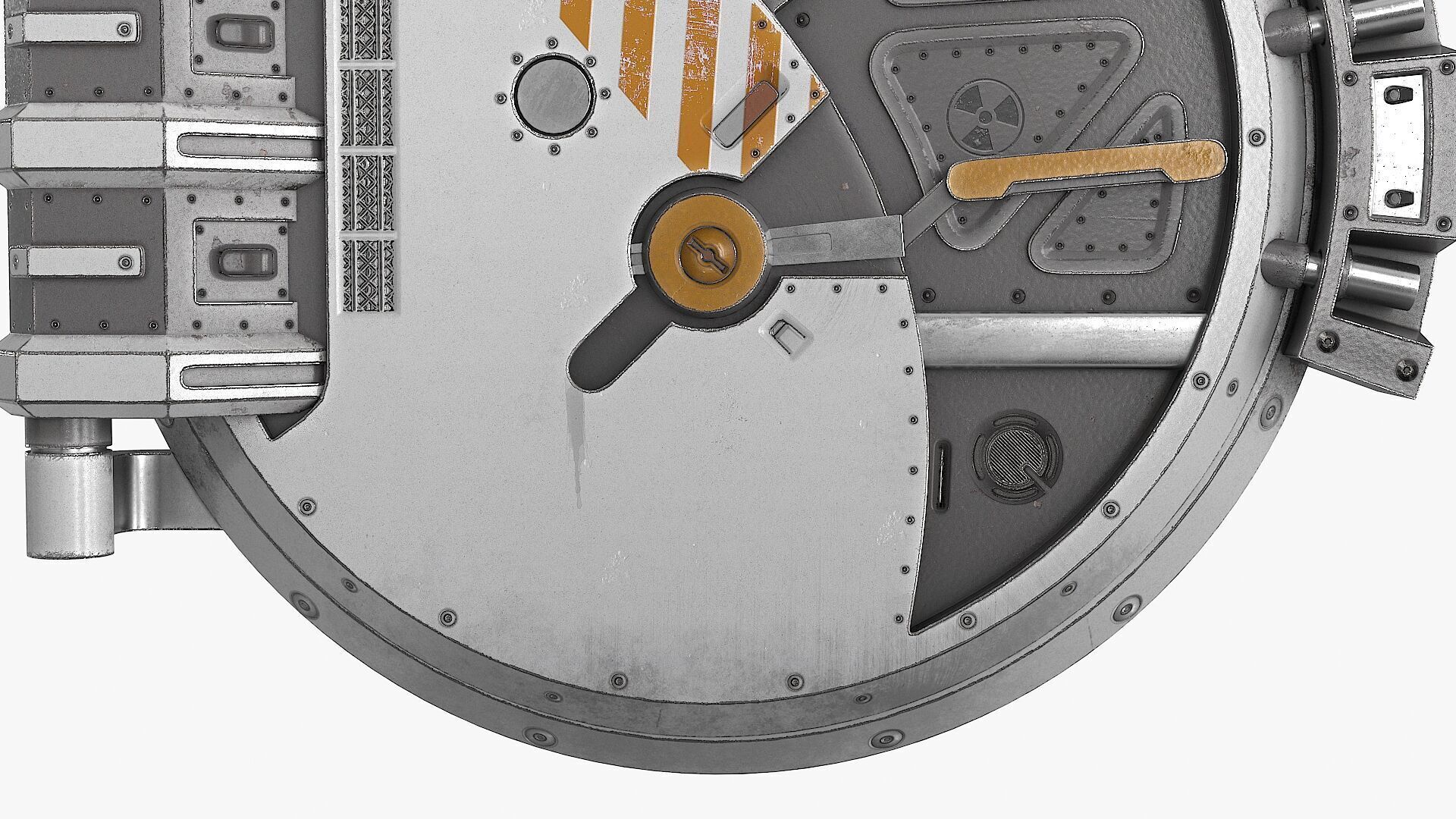 SciFi Bunker Door v5 Low-poly 3D model_8