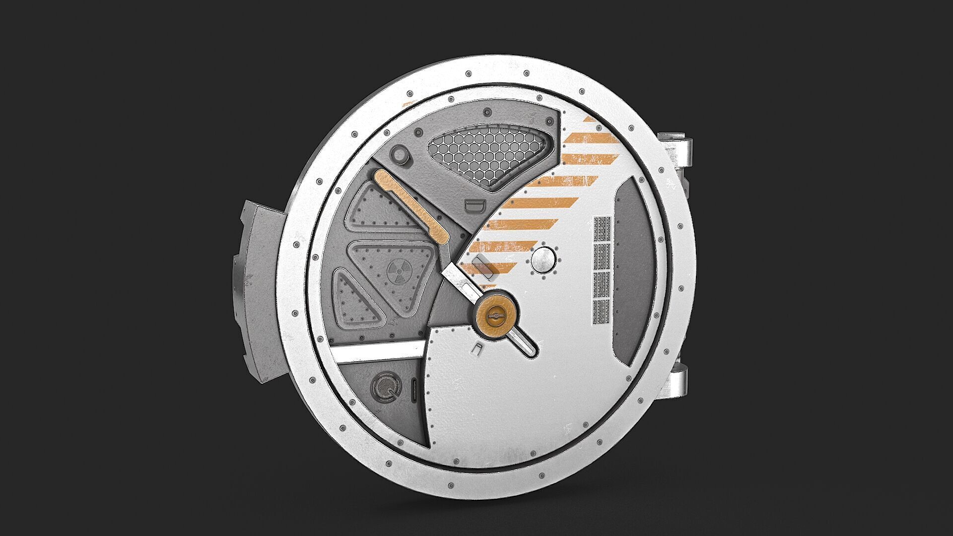 SciFi Bunker Door v5 Low-poly 3D model_18