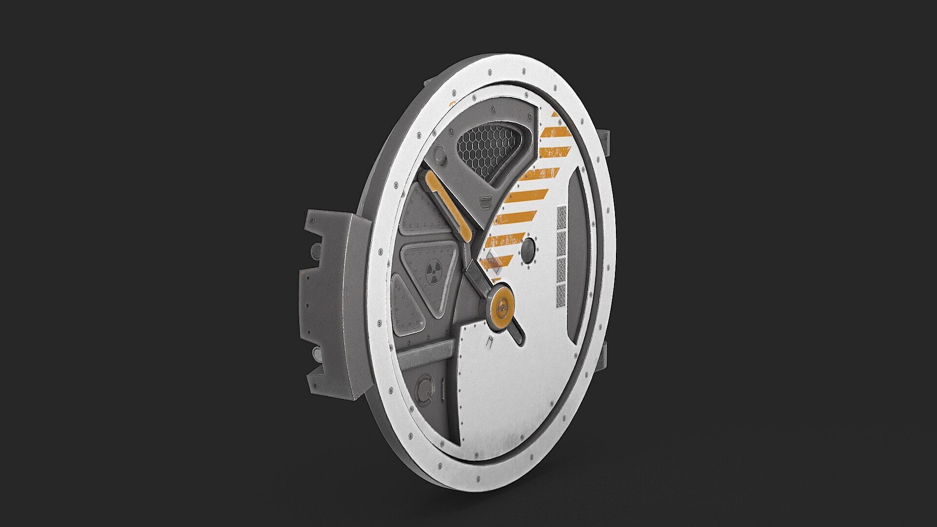 SciFi Bunker Door v5 Low-poly 3D model_19