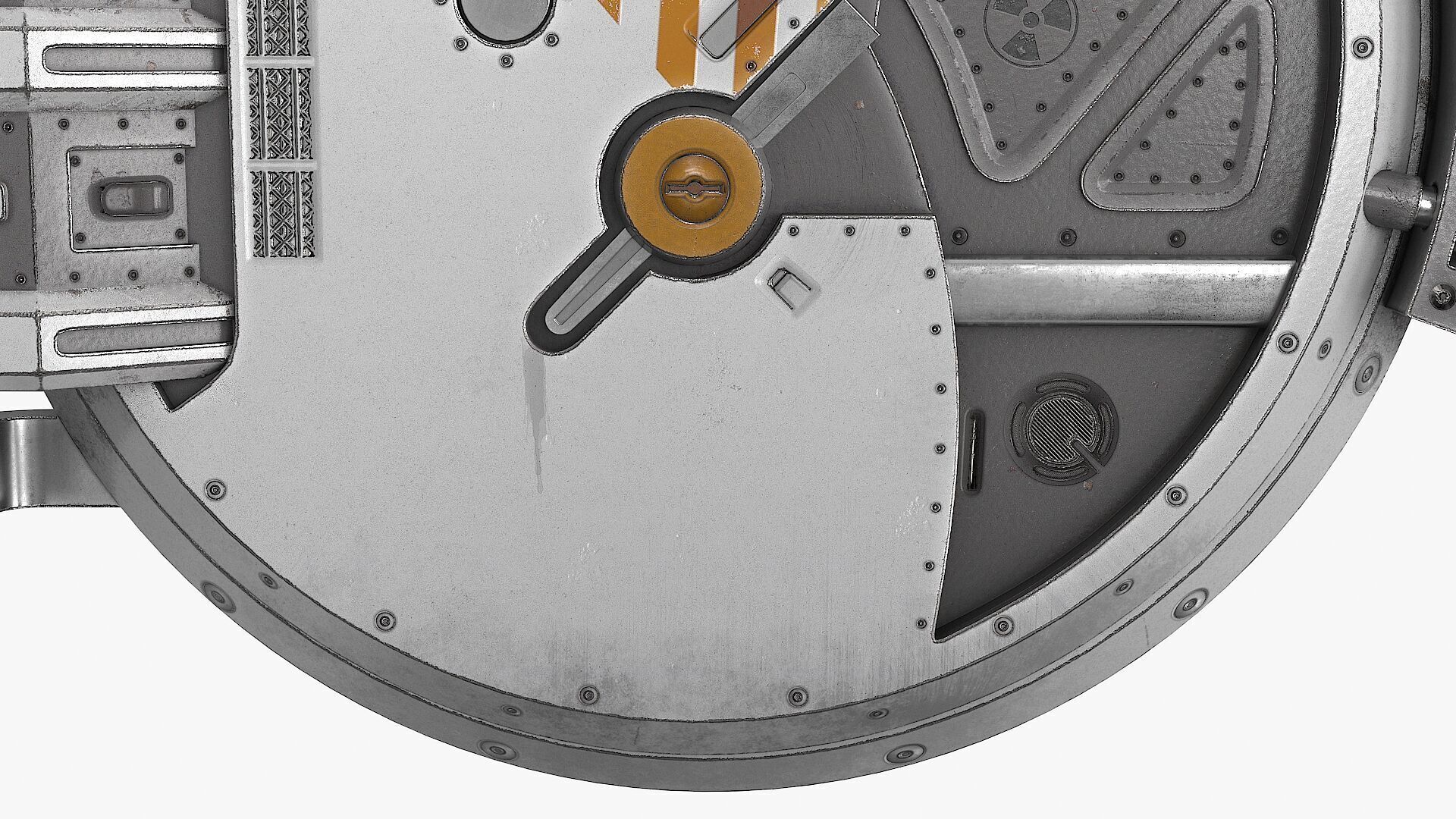 SciFi Bunker Door v5 Low-poly 3D model_5